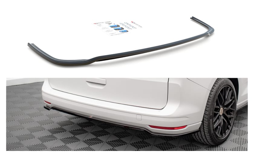 Splitter Volkswagen Caddy V Tył Środkowy Gloss Black