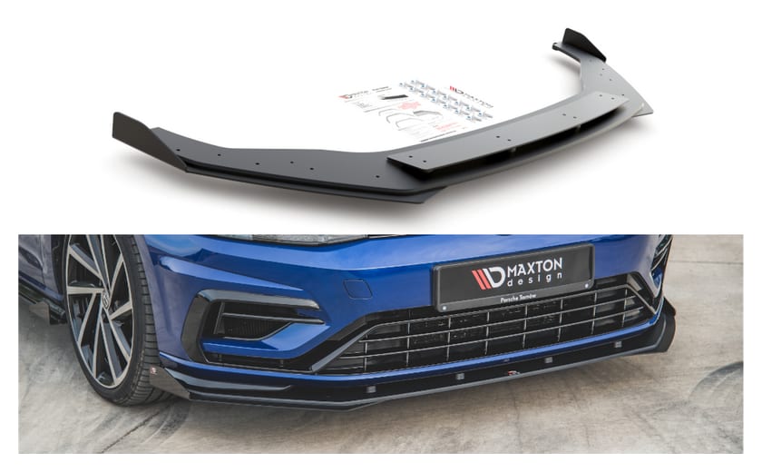 Splitter Volkswagen Golf 7 Facelift R przód Racing Durability + Flaps Black