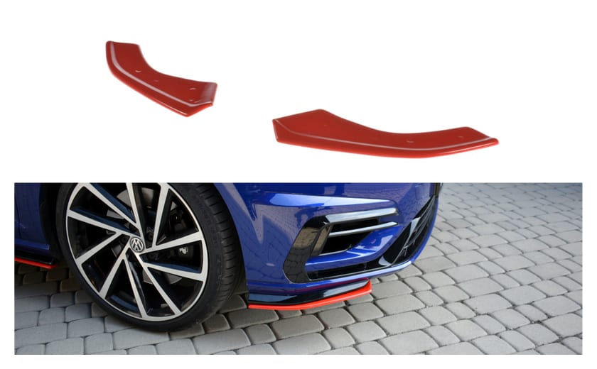 Splitter Volkswagen Golf 7 Facelift R przód v.8 Red