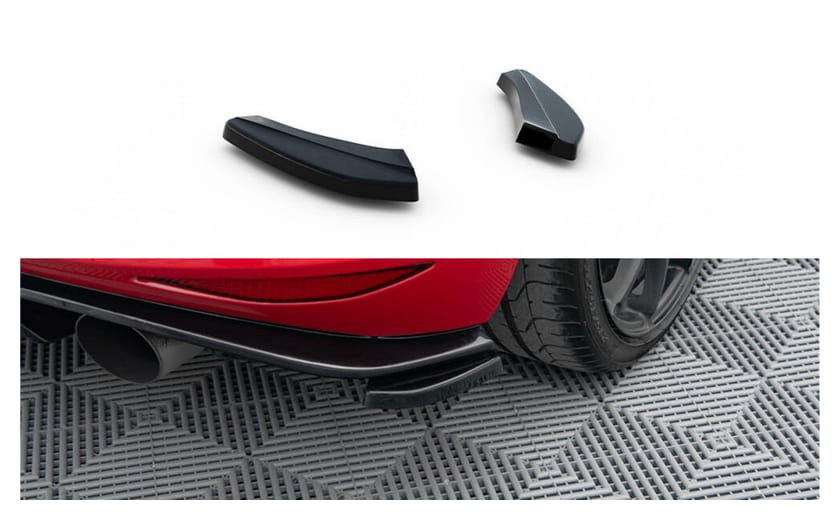 Splitter Volkswagen Golf 7 GTI CLUBSPORT Tył Boczne Gloss Black