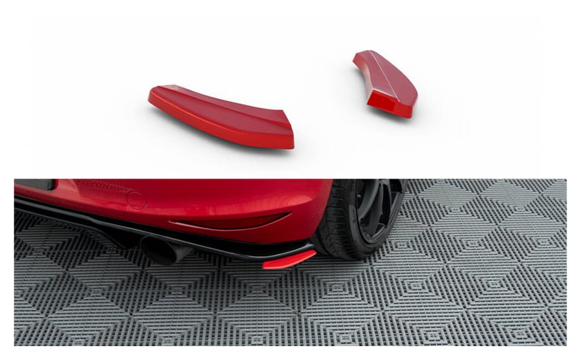 Splitter Volkswagen Golf 7 GTI CLUBSPORT Tył Boczne Red
