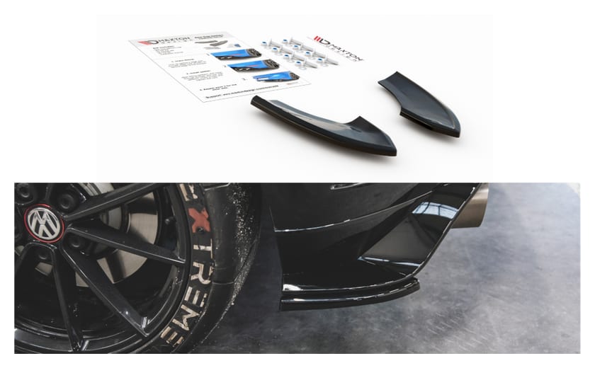 Splitter Volkswagen Golf 7 GTI TCR Tył Boczne Gloss Black