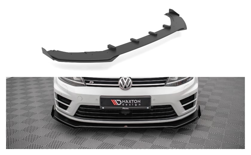 Splitter Volkswagen Golf 7 R Przód Pro v.1 + flaps Black-Red