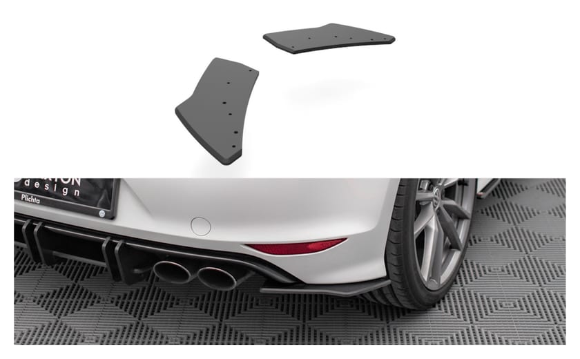 Splitter Volkswagen Golf 7 R Tył Boczne Street Pro Black-Red