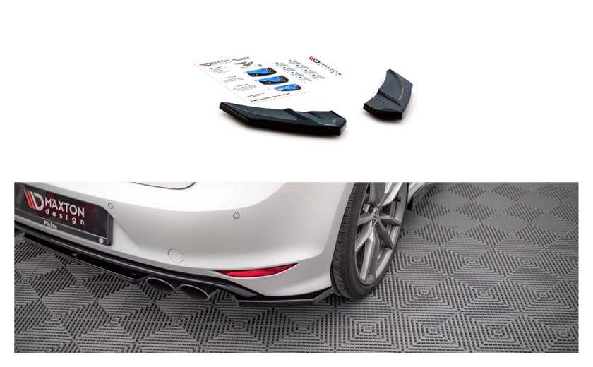 Splitter Volkswagen Golf 7 R Tył Boczne v.3 Gloss Black