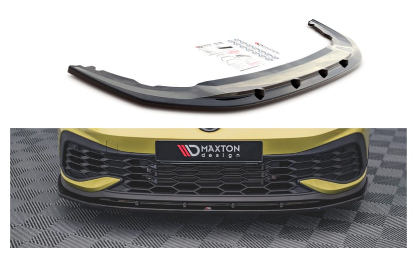 Splitter Volkswagen Golf 8 GTI Clubsport przód v.4 Gloss Black