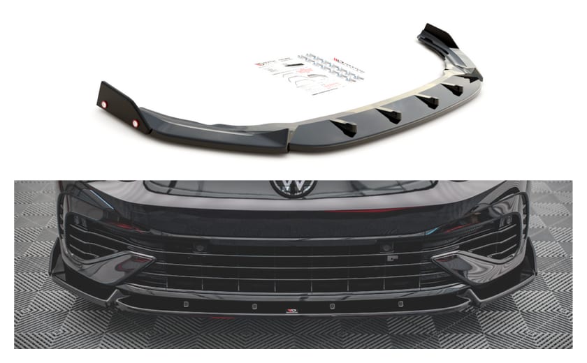 Splitter Volkswagen Golf 8 R przód v.2 + flaps Gloss Black