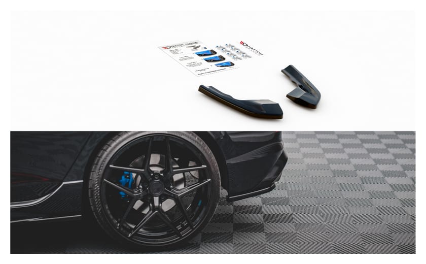 Splitter Volkswagen Golf 8 R Tył Boczne v.1 Gloss Black