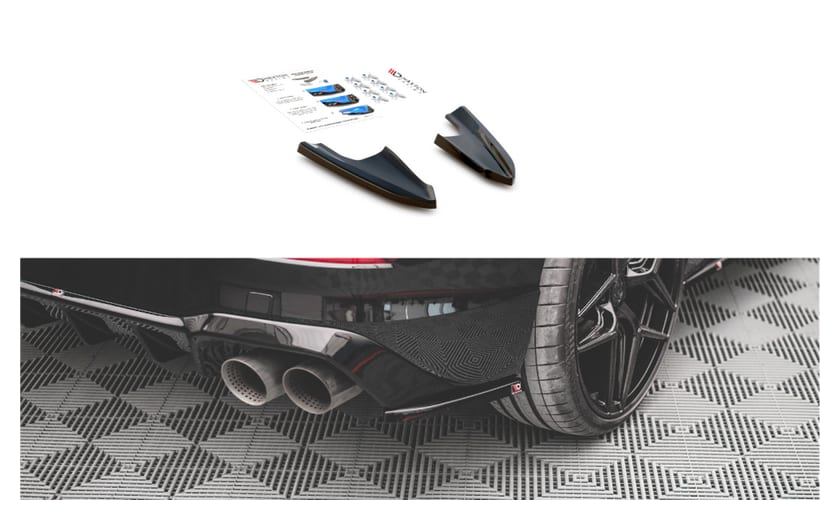 Splitter Volkswagen Golf 8 R Tył Boczne v.3 Gloss Black