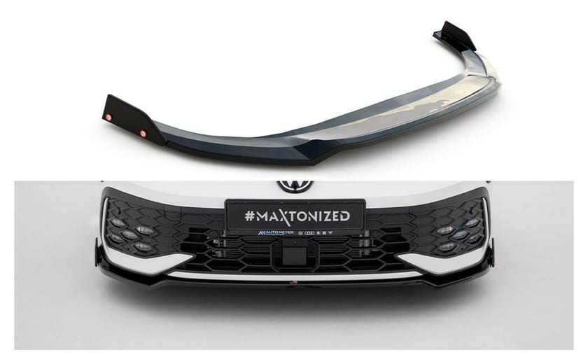 Splitter Volkswagen Golf GTI GTE R-Line Mk8 Facelift Flaps Przód v.3