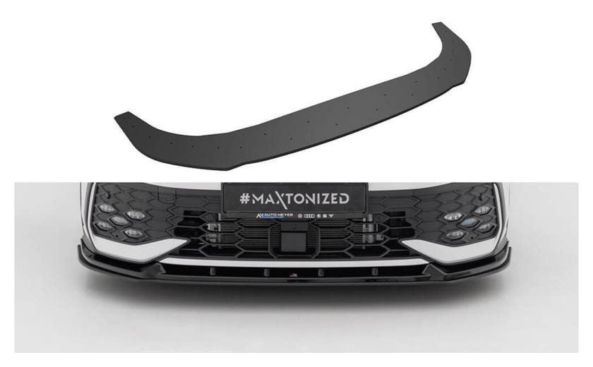 Splitter Volkswagen Golf GTI GTE R-Line Mk8 Facelift Przód Street Pro Black-Red v.2