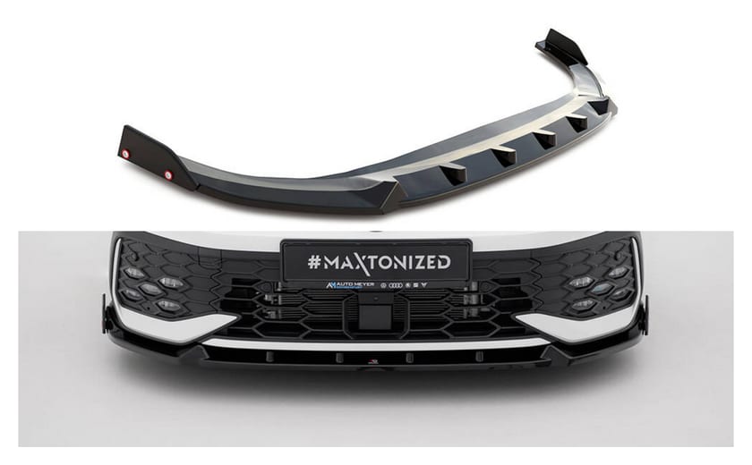 Splitter Volkswagen Golf GTI GTE R-Line Mk8 Facelift Przód v.2 + Flaps