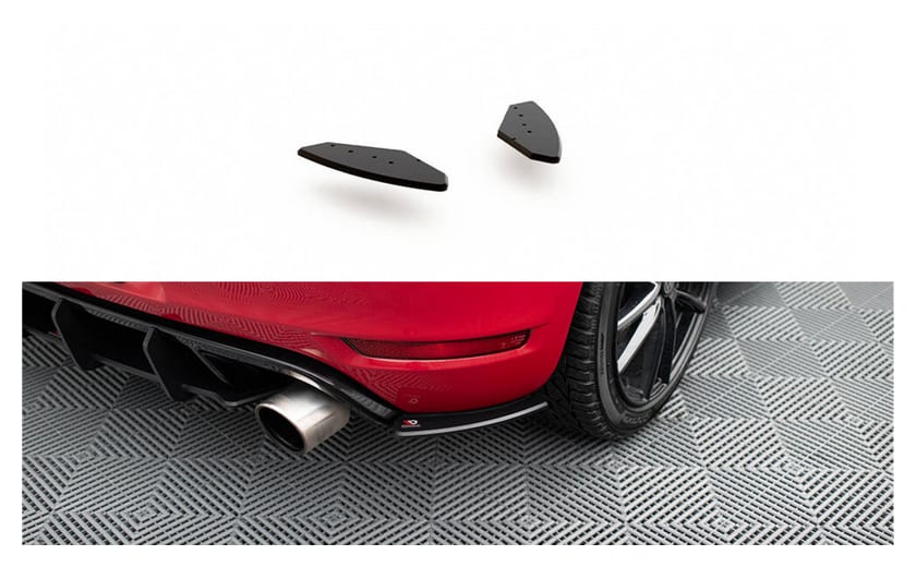 Splitter Volkswagen Golf VI GTI Tył Boczne Racing Durability Black-Red