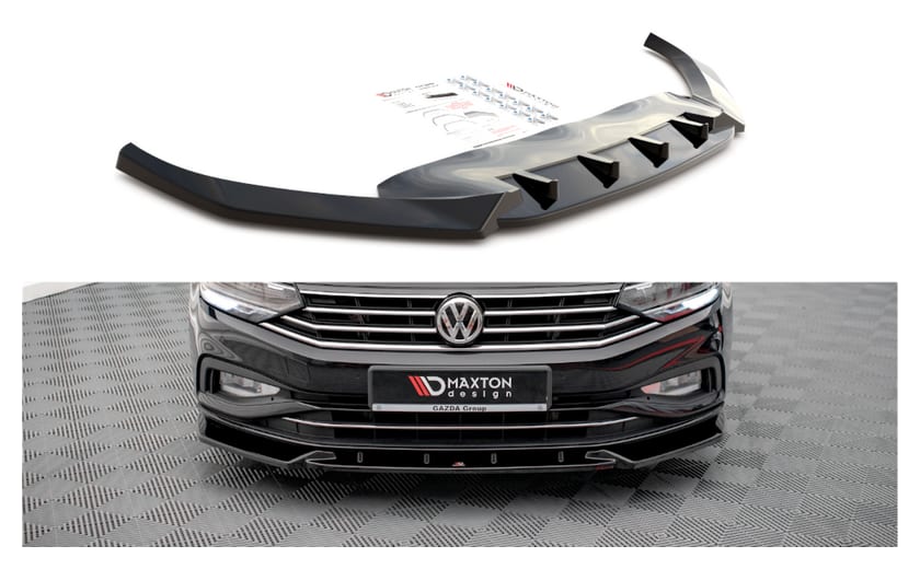 Splitter Volkswagen Passat B8 Facelift przód v.2 Gloss Black