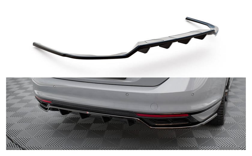 Splitter Volkswagen Passat B8 Facelift R-Line Tył Środkowy z Dyfuzorem