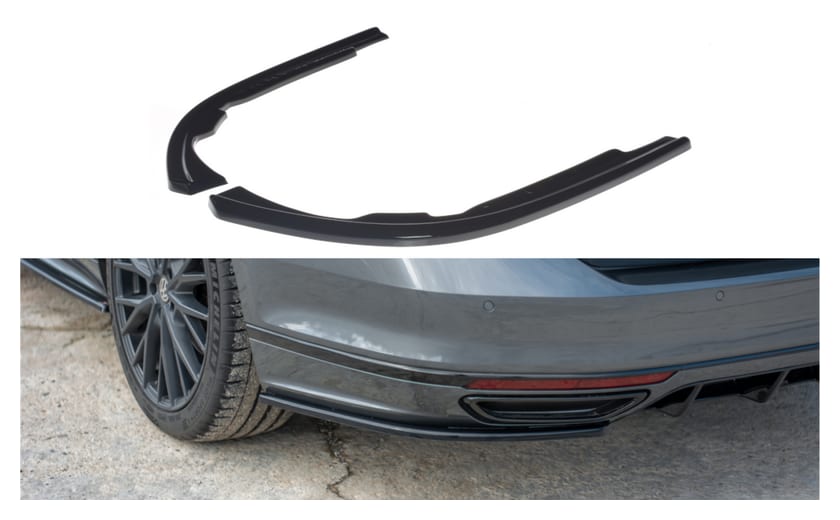 Splitter Volkswagen Passat B8 R-Line Tył Boczne Gloss Black