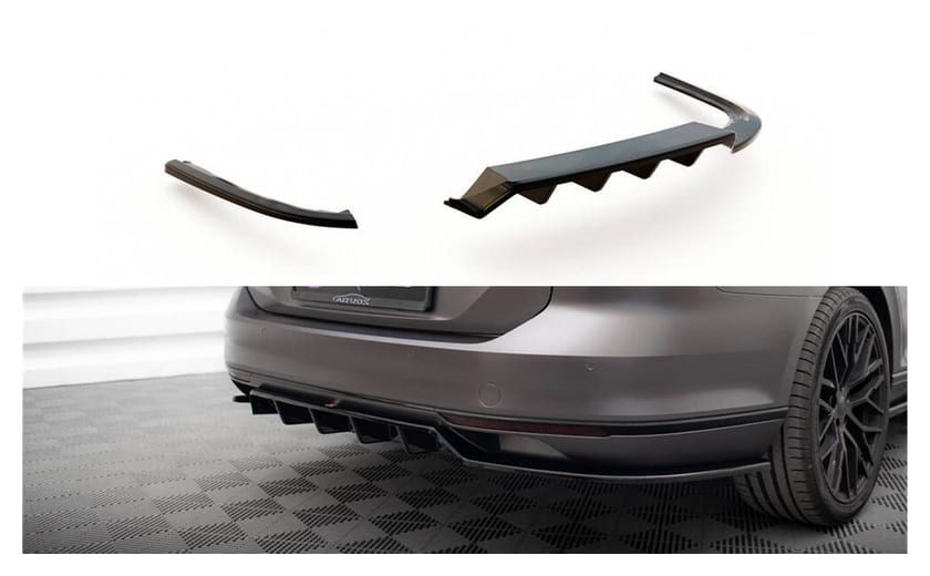 Splitter Volkswagen Passat B8 R-Line Tył Środkowy z Dyfuzorem