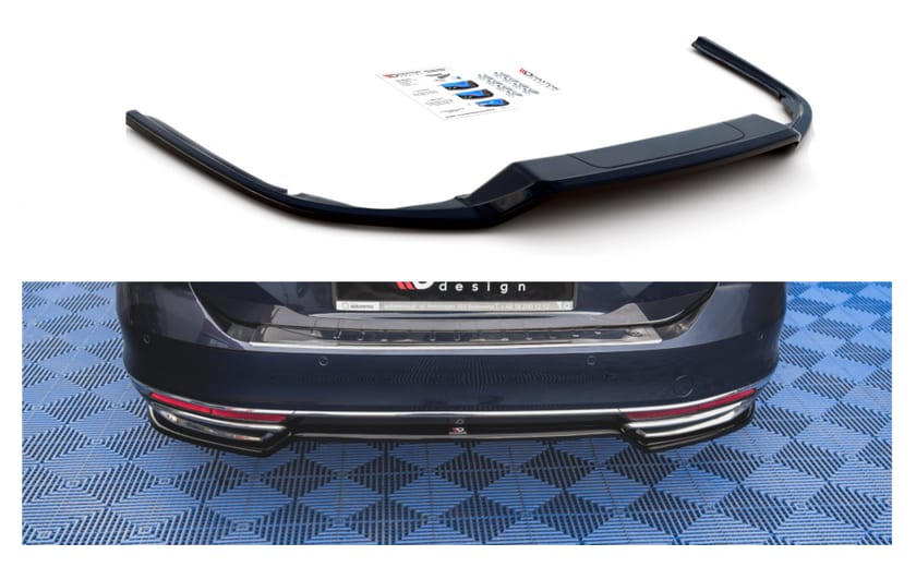 Splitter Volkswagen Passat B8 Tył Środkowy Gloss Black