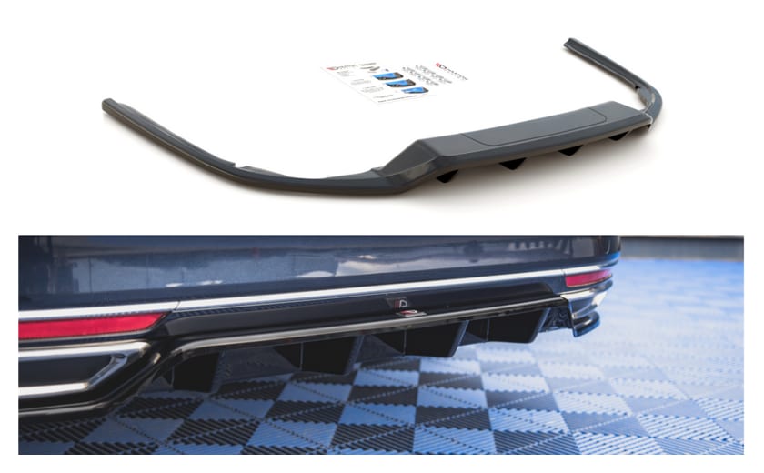 Splitter Volkswagen Passat B8 Tył Środkowy z Dyfuzorem Gloss Black