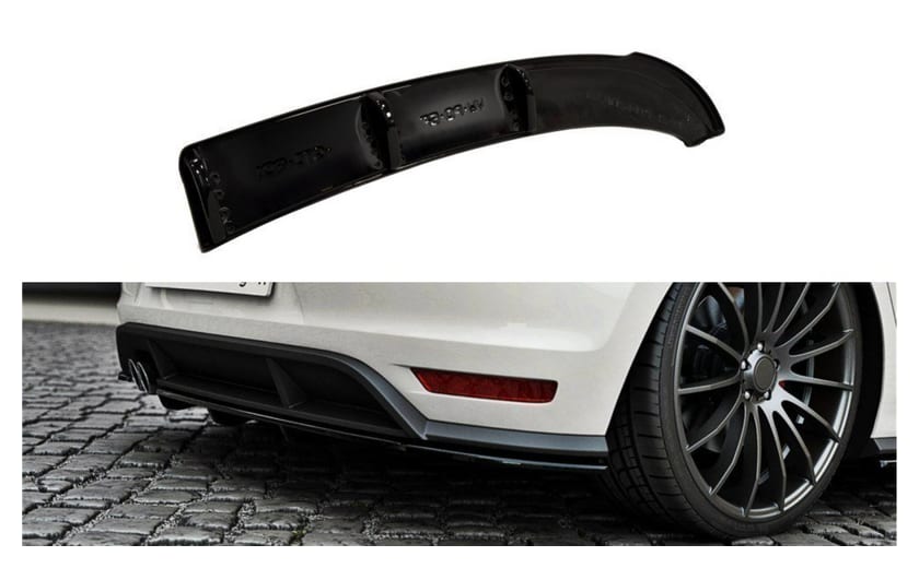 Splitter Volkswagen Polo V Facelift GTI Tył z Dyfuzorem Gloss Black