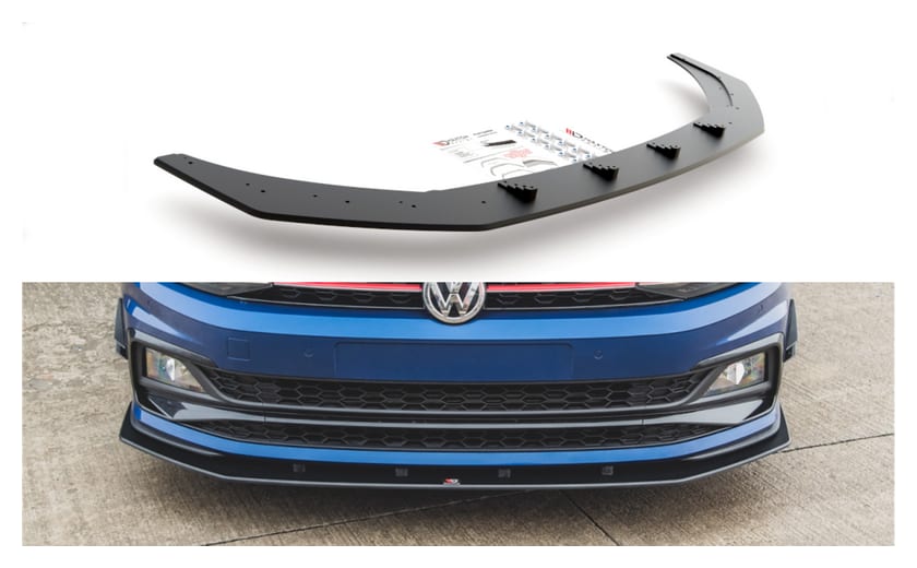 Splitter Volkswagen Polo VI GTI przód Racing Durability Black-Red