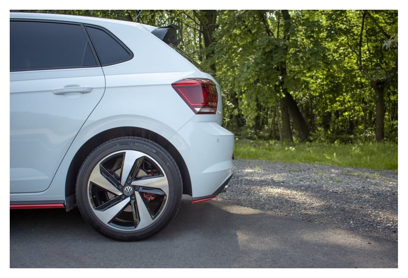Splitter Volkswagen Polo VI GTI Tył Boczne Red