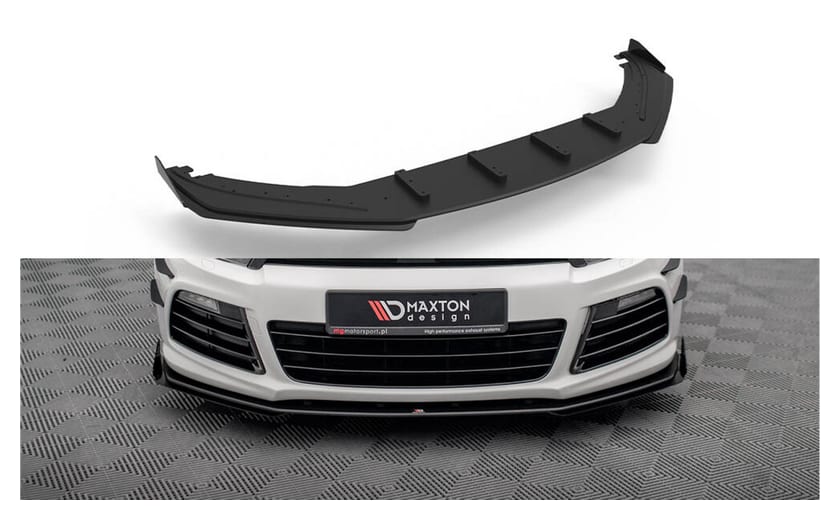 Splitter Volkswagen Scirocco III R Przód Pro + flaps Black-Red