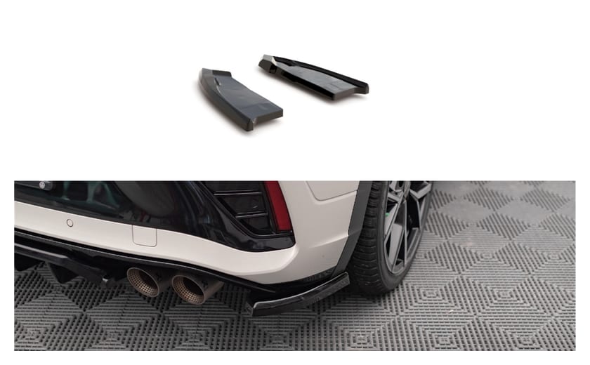 Splitter Volkswagen T-Roc Facelift R R-Line Tył Boczne Gloss Black