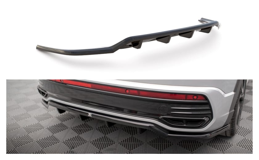 Splitter Volkswagen Taigo R-Line Tył Środkowy z Dyfuzorem Gloss Black