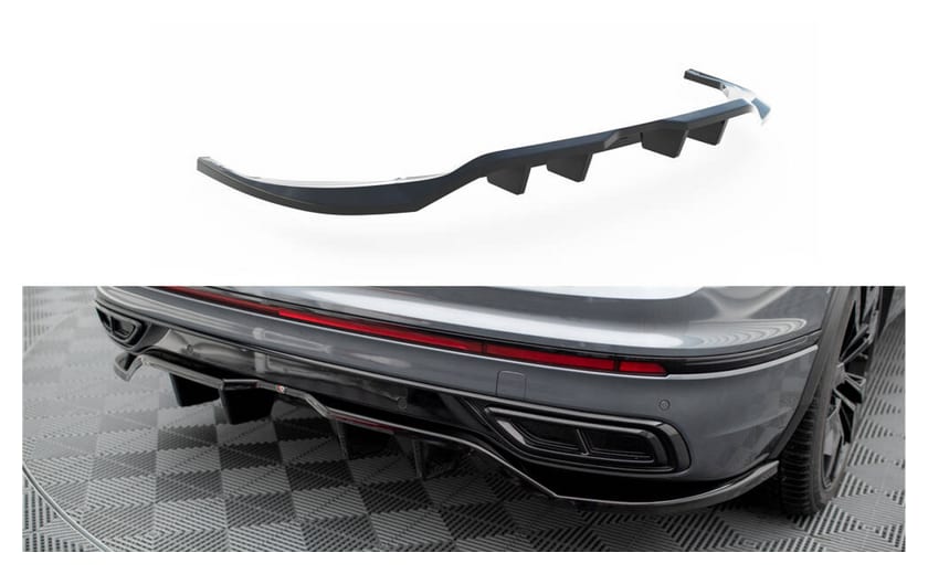 Splitter Volkswagen Tiguan II Facelift Allspace R-Line Tył Środkowy z Dyfuzorem