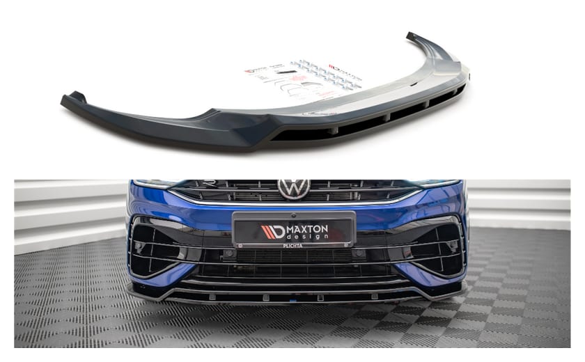 Splitter Volkswagen Tiguan II Facelift R R-Line przód v.1 Gloss Black