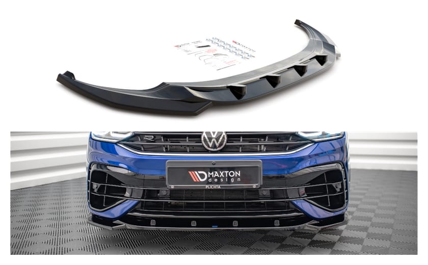 Splitter Volkswagen Tiguan II Facelift R R-Line przód v.3 Gloss Black
