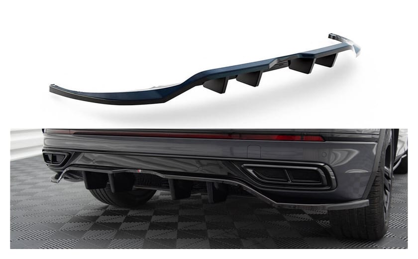 Splitter Volkswagen Tiguan II Facelift R Tył Środkowy z Dyfuzorem