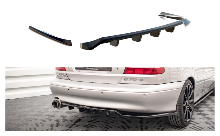 Splitter Volvo C70 I Tył Środkowy z Dyfuzorem Gloss Black