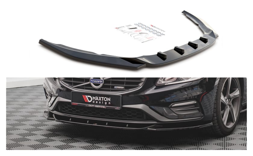 Splitter Volvo S60 II R-Design przód v.2 Gloss Black