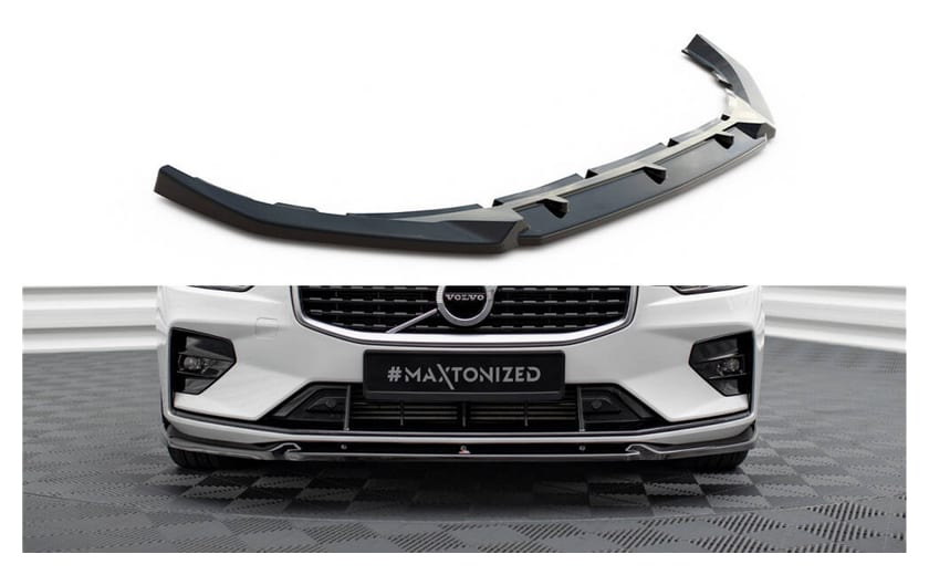 Splitter Volvo S60 III R-Design przód v.1 Gloss Black