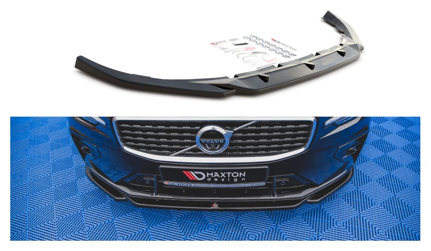 Splitter Volvo S60 III R-Design przód v.2 Gloss Black