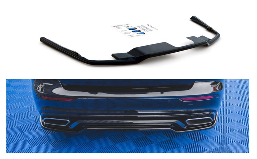 Splitter Volvo S60 III R-Design Tył Środkowy Gloss Black