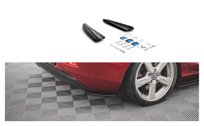Splitter Volvo V40 Tył Boczne Gloss Black