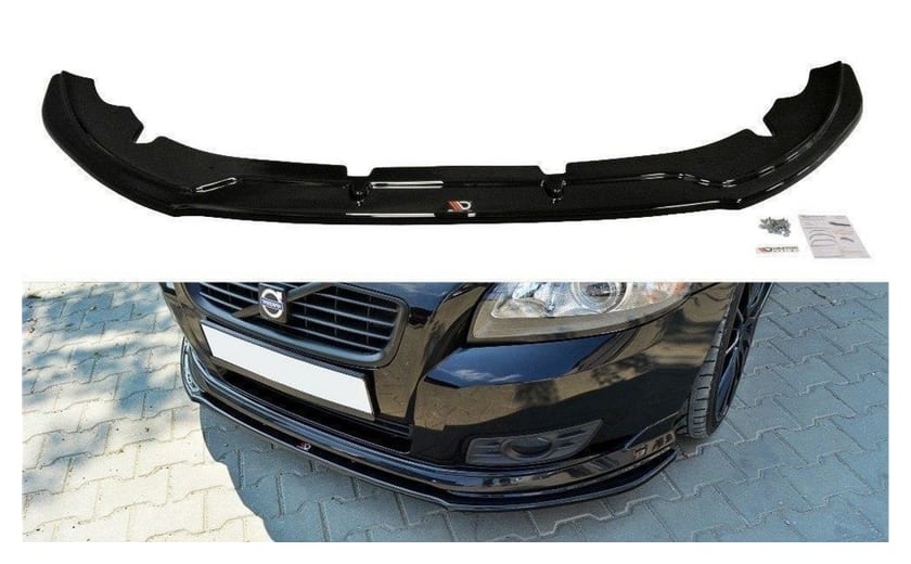 Splitter Volvo V50F R-Design przód v.1 Gloss Black