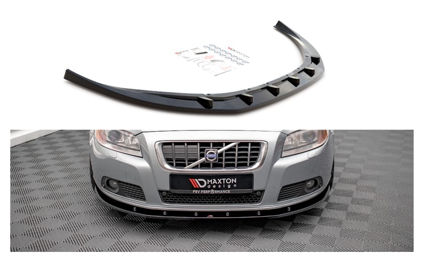 Splitter Volvo V70 III przód v.1 Gloss Black