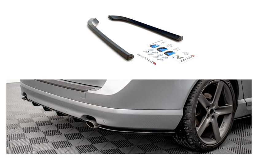 Splitter Volvo V70 III Tył Boczne Gloss Black