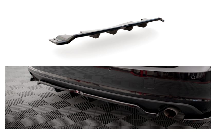 Splitter Volvo V90 II Tył Środkowy z Dyfuzorem v.2 Gloss Black