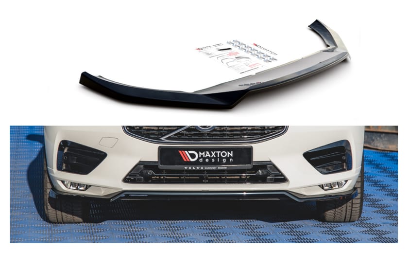 Splitter Volvo XC60 II R-Design przód v.1 Gloss Black