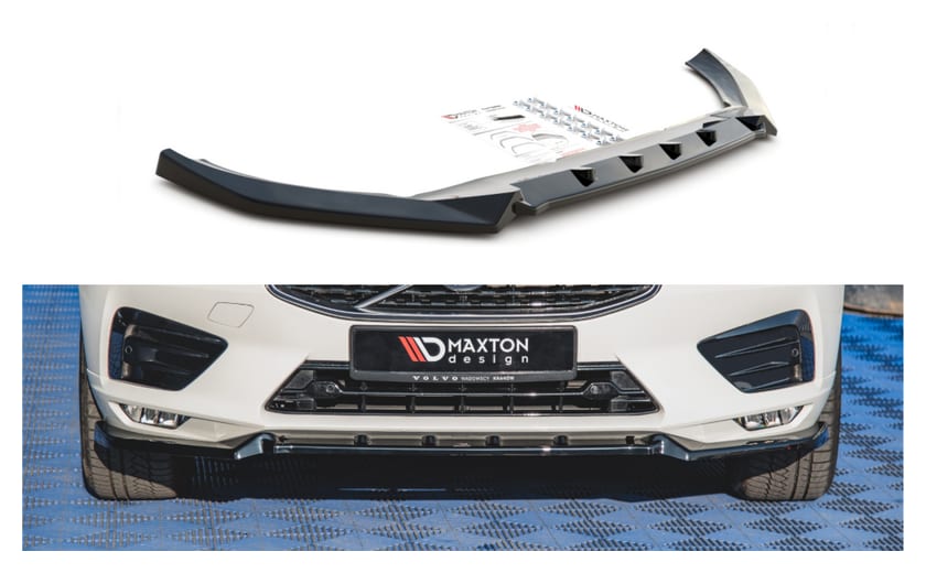 Splitter Volvo XC60 II R-Design przód v.2 Gloss Black