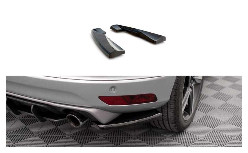 Splitter Volvo XC60 R-Design I Facelift Tył Boczne Gloss Black