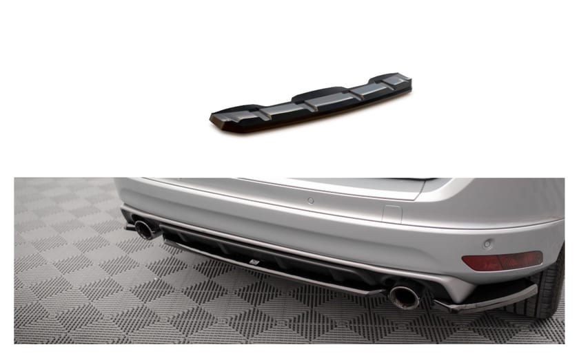 Splitter Volvo XC60 R-Design I Facelift Tył Środkowy Gloss Black