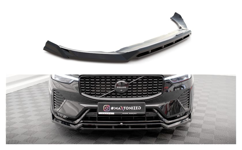 Splitter Volvo XC60 R-Design II Facelift przód Gloss Black