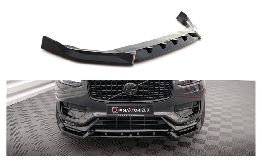 Splitter Volvo XC90 R-Design II Facelift przód v.2 Gloss Black