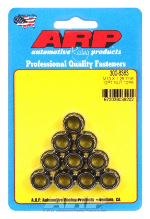ARP M10 x 1.25 12pt nut kit (10pcs) ARP-300-8363